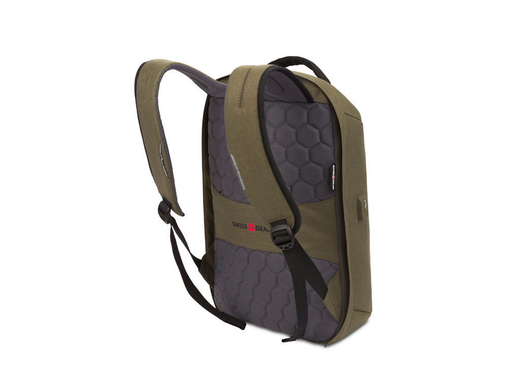 Рюкзак-антивор SWISSGEAR 15'', Heather 600D, 31 x 16 x 47 см, 23 л, хаки