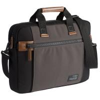 Каталог Сумка для ноутбука Sideways Laptop Bag, черная с серым от интернет-магазина «7 Сувениров»