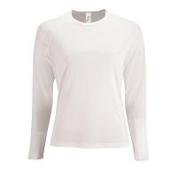 Каталог Футболка с длинным рукавом Sporty LSL Women, белая от интернет-магазина «7 Сувениров»