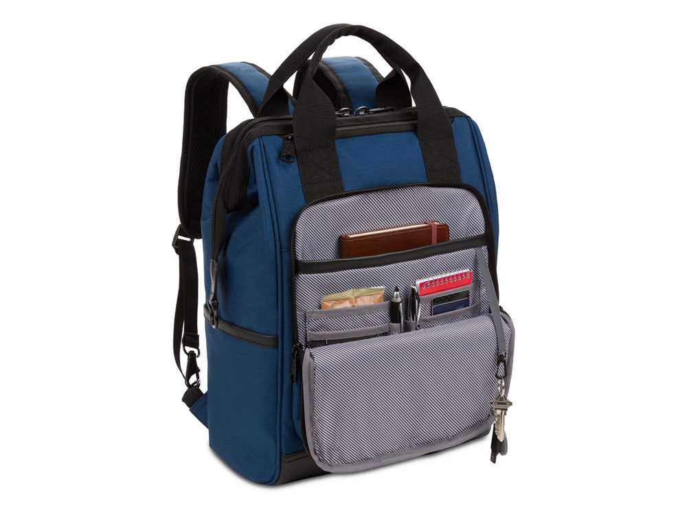 Рюкзак SWISSGEAR 16,5 Doctor Bags, синий/черный, полиэстер 900D/ПВХ, 29 x 17 x 41 см, 20 л
