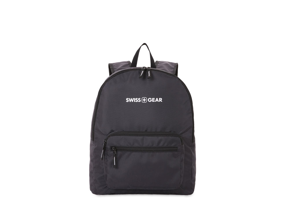 Рюкзак SWISSGEAR складной, полиэстер, 33,5х15,5x40 см, 21 л, черный