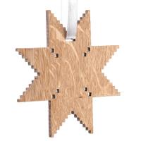 Каталог Деревянная подвеска Carving Oak, в форме снежинки от интернет-магазина «7 Сувениров»