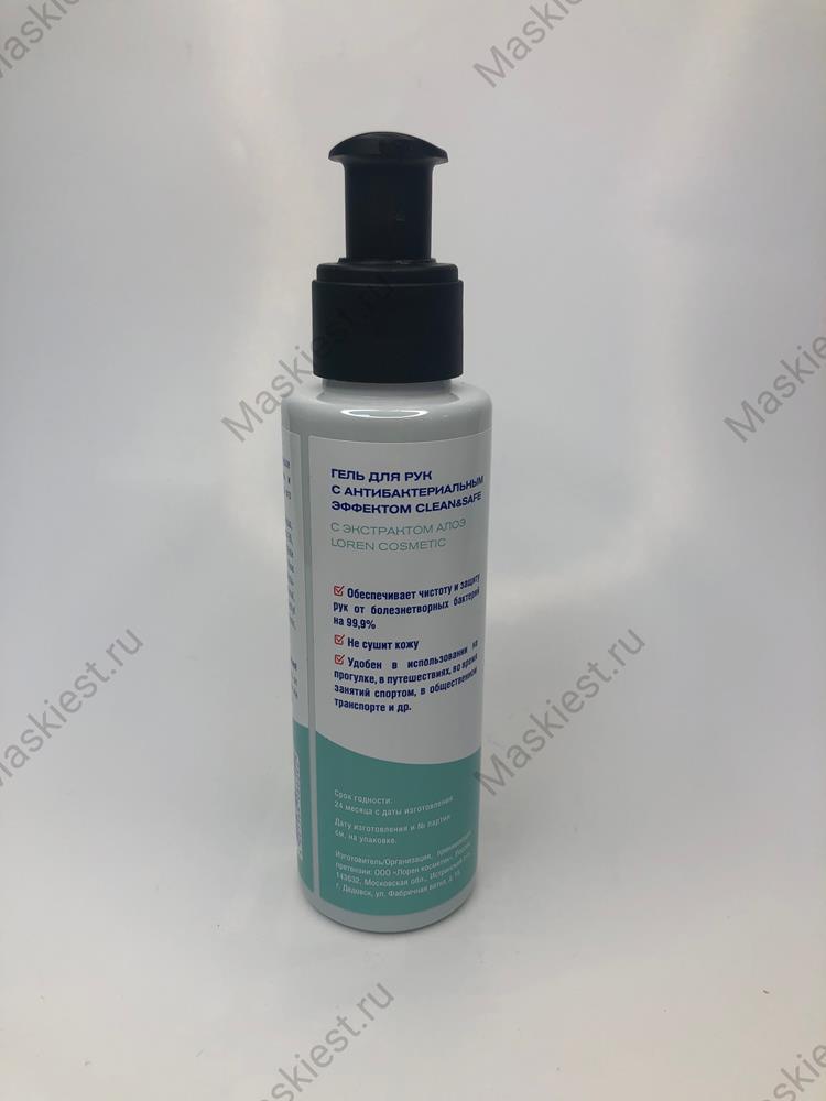 Каталог LOREN COSMETIC Гель для рук с антибактериальным эффектом Clean&Safe 100 мл от интернет-магазина «7 Сувениров»