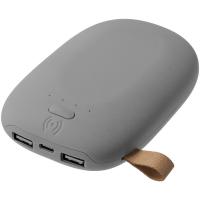 Каталог Аккумулятор с беспроводной зарядкой Pebble Wireless 9000 мАч, серый от интернет-магазина «7 Сувениров»