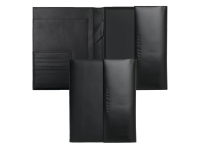 Папка для участника конференции формата А5 Caption Contrast Black. Hugo Boss, черный