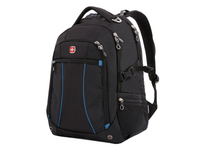 Рюкзак SWISSGEAR, 15,полиэстер 900D/рипстоп, 36x19x47 см, 32 л, черный/синий