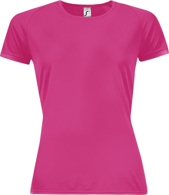 Футболка женская Sporty Women 140 розовый неон, размер XS