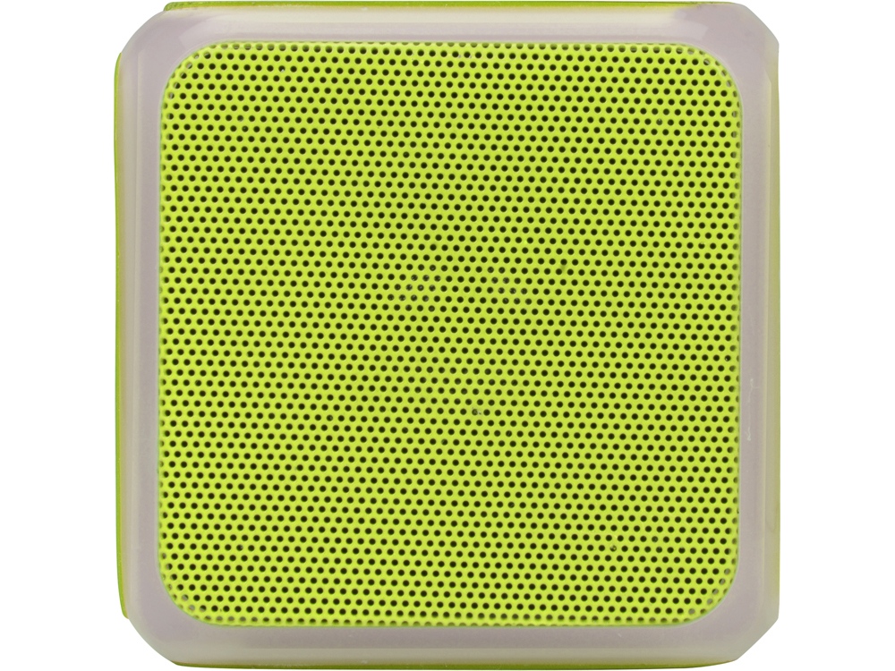 Портативная колонка Cube с подсветкой, зеленое яблоко
