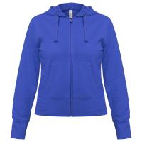 Каталог Толстовка женская Hooded Full Zip ярко-синяя от интернет-магазина «7 Сувениров»