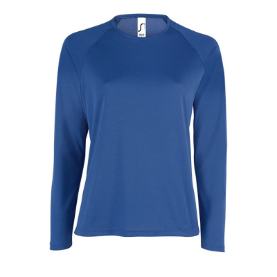 Футболка с длинным рукавом Sporty LSL Women ярко-синяя, размер XS