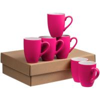 Каталог Набор кружек Best Morning c покрытием софт-тач, фуксия от интернет-магазина «7 Сувениров»