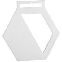 Каталог Медаль Steel Hexa, белая от интернет-магазина «7 Сувениров»