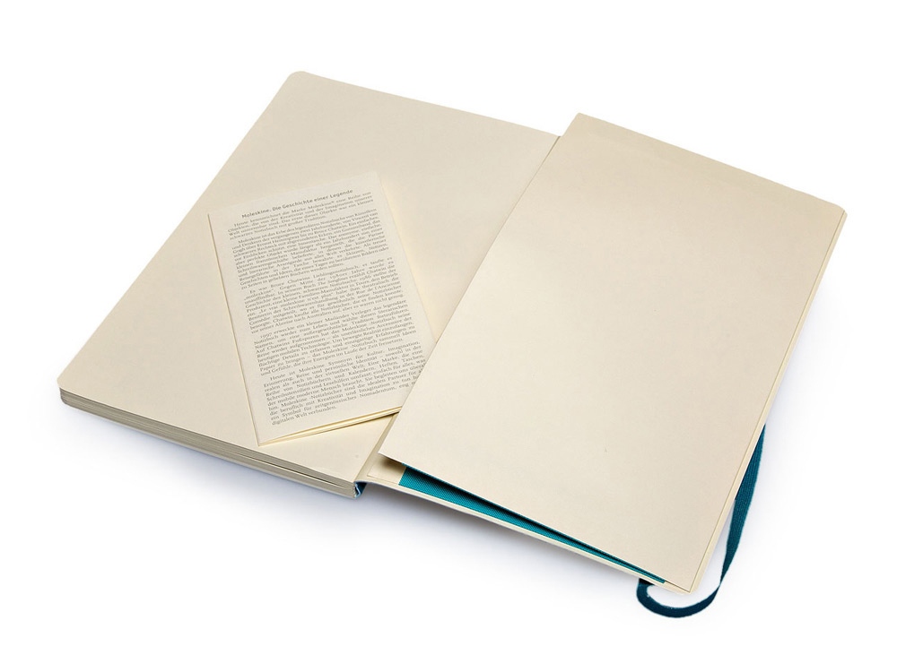 Записная книжка Moleskine Classic Soft (нелинованный), Large (13х21см), бирюзовый