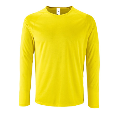 Футболка с длинным рукавом Sporty LSL Men желтый неон, размер S