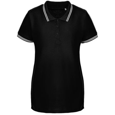 Рубашка поло женская Virma Stripes Lady, черная, размер S