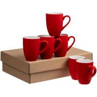 Каталог Набор кружек Best Morning c покрытием софт-тач, ярко-красный от интернет-магазина «7 Сувениров»