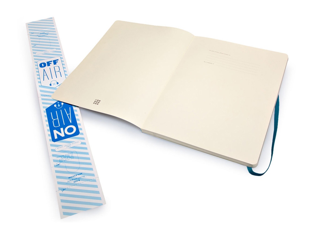 Записная книжка Moleskine Classic Soft (в линейку), Хlarge (19х25 см), бирюзовый