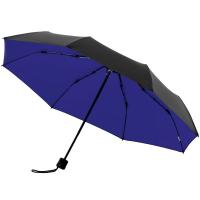 Каталог Зонт складной с защитой от УФ-лучей Sunbrella, ярко-синий с черным от интернет-магазина «7 Сувениров»