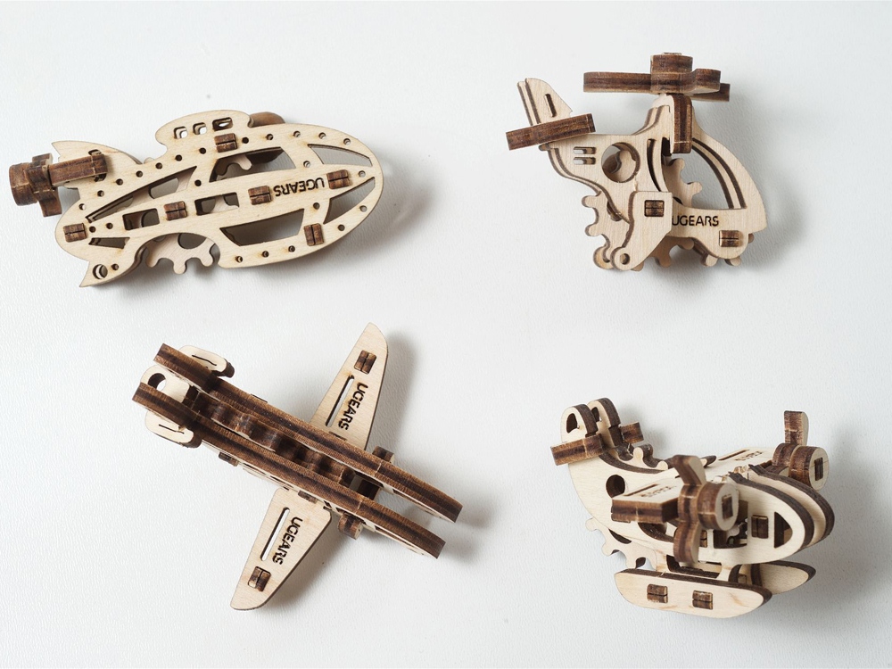 3D-ПАЗЛ UGEARS Фиджет Самолёты