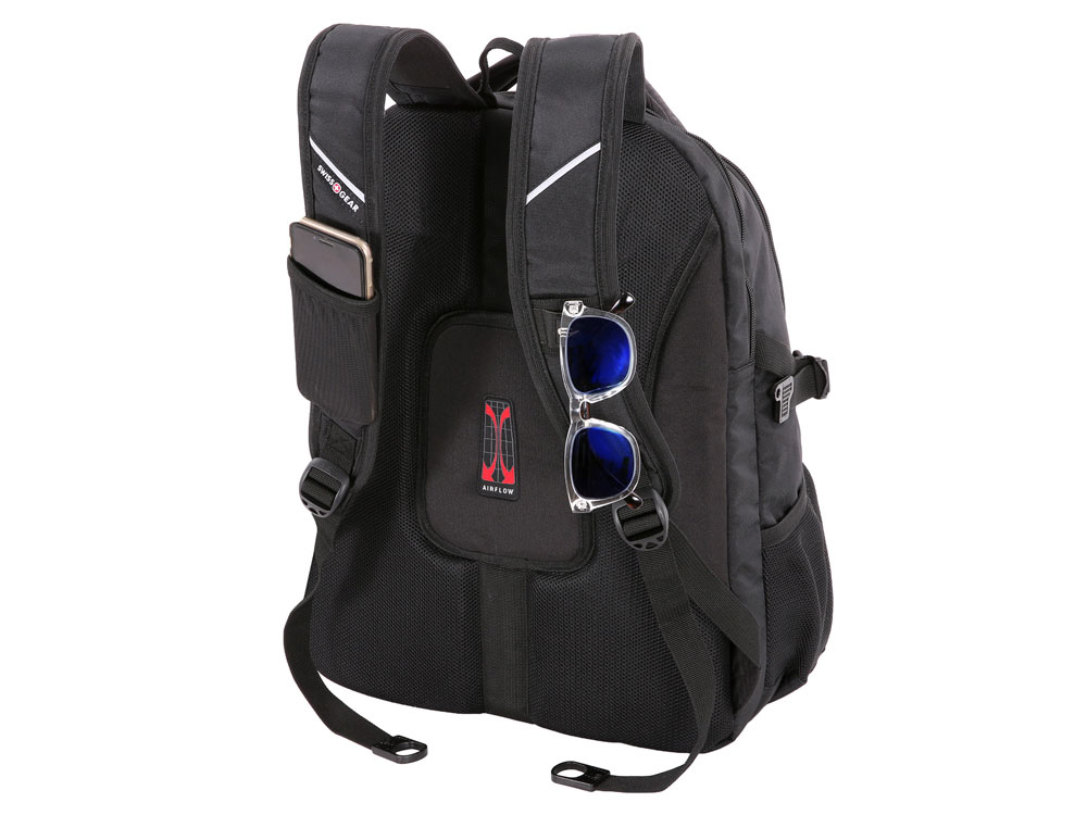 Рюкзак SWISSGEAR, 15,полиэстер 900D/рипстоп, 36x19x47 см, 32 л, черный/синий