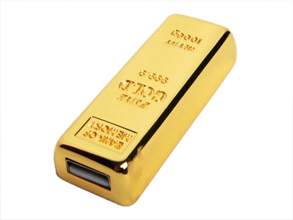 USB-флешка на 8 Гб в виде слитка золота, золотой