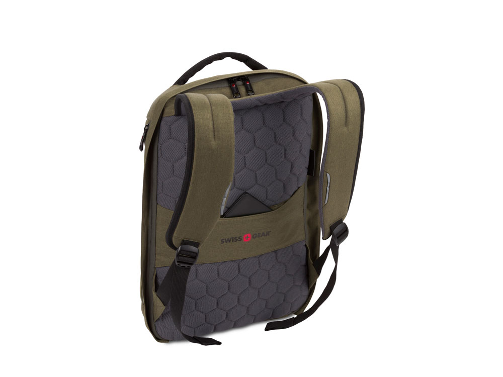 Рюкзак-антивор SWISSGEAR 15'', Heather 600D, 31 x 16 x 47 см, 23 л, хаки