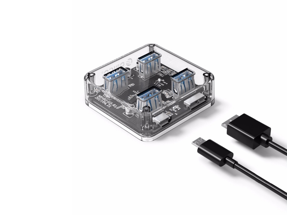 USB-концентратор Orico MH4U-U3 (прозрачный)
