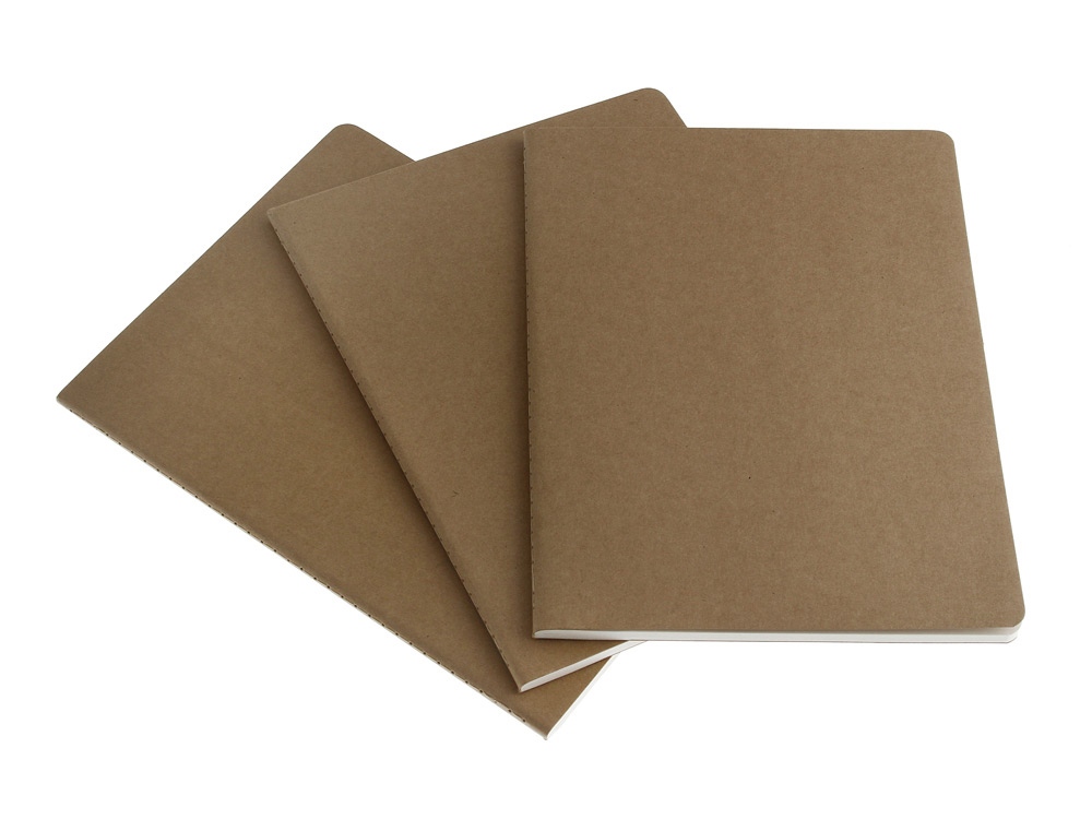 Записная книжка Moleskine Cahier (нелинованный, 3 шт.), ХLarge (19х25см), бежевый