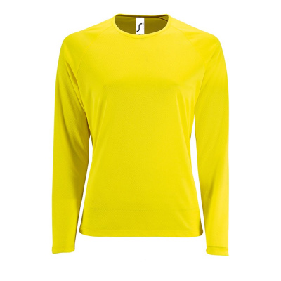 Футболка с длинным рукавом Sporty LSL Women желтый неон, размер XS