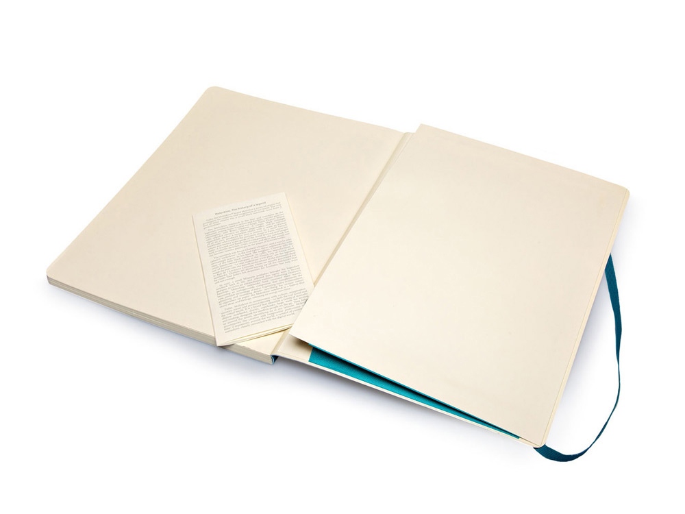 Записная книжка Moleskine Classic Soft (в линейку), Хlarge (19х25 см), бирюзовый