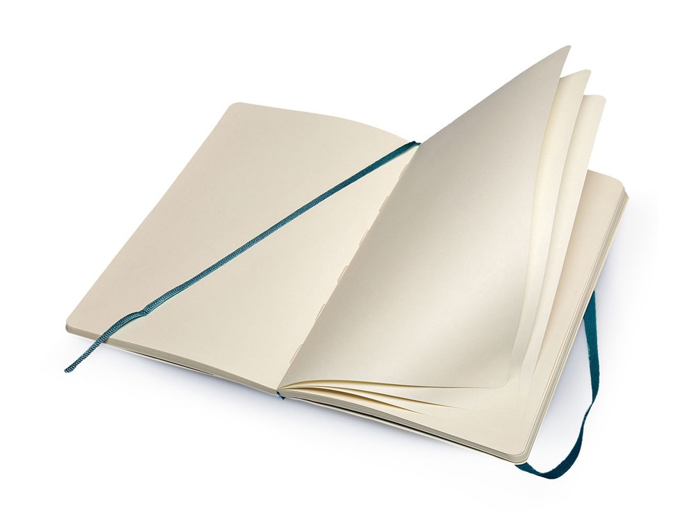 Записная книжка Moleskine Classic Soft (нелинованный), Large (13х21см), бирюзовый