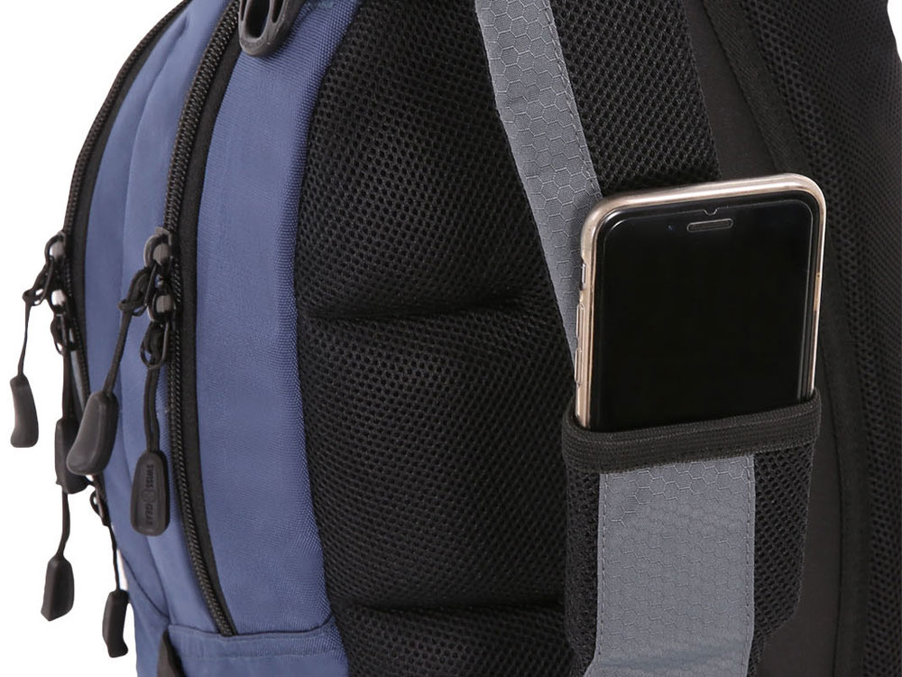 Рюкзак SWISSGEAR, 13, полиэстер, 35х15х46 см, 24 л, синий/серый