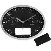 Каталог Часы настенные INSERT3 с термометром и гигрометром, черные от интернет-магазина «7 Сувениров»
