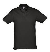 Каталог Рубашка поло мужская Spirit 240, черная от интернет-магазина «7 Сувениров»