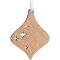 Каталог Деревянная подвеска Carving Oak, в форме елочной игрушки от интернет-магазина «7 Сувениров»
