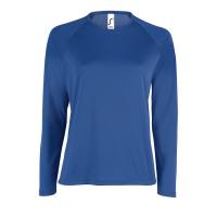 Каталог Футболка с длинным рукавом Sporty LSL Women, ярко-синяя от интернет-магазина «7 Сувениров»