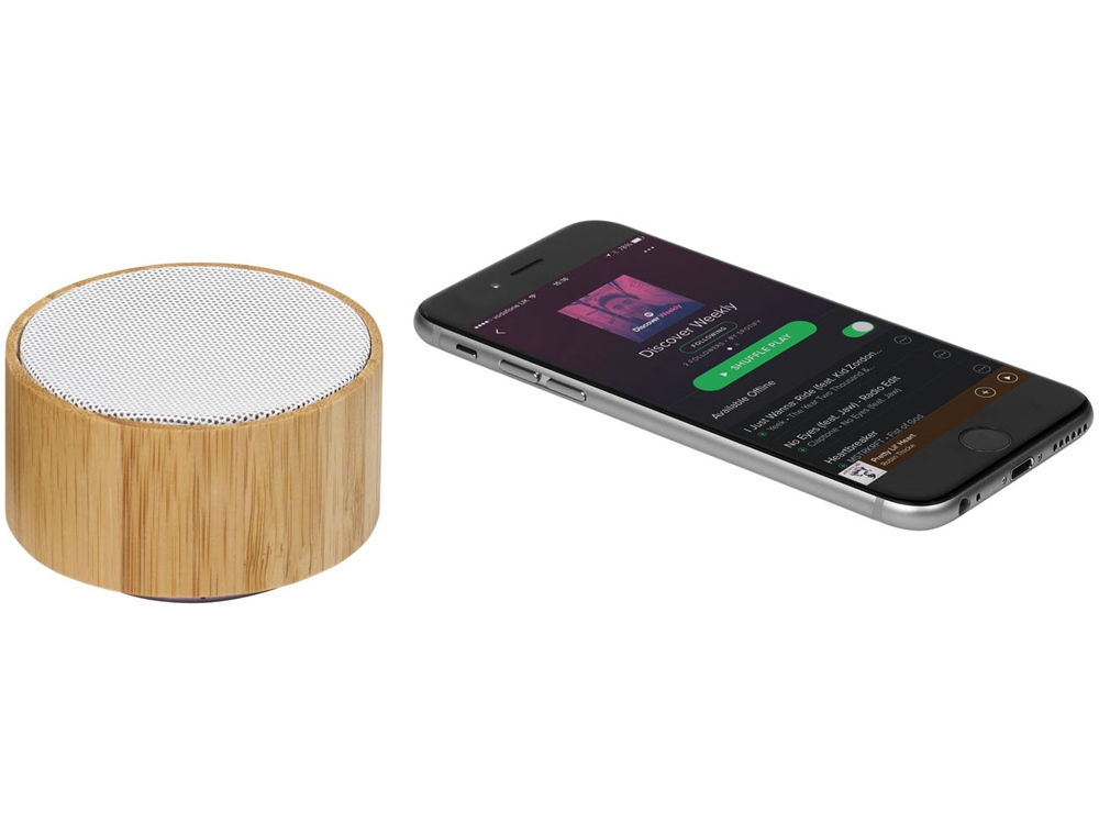 Бамбуковый Bluetooth®динамик Cosmos, дерево,белый