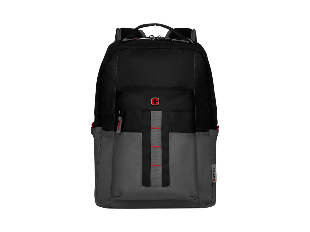 Рюкзак Ero Pro WENGER 16, черный/серый, полиэстер, 34 x 25 x 45 см, 20 л