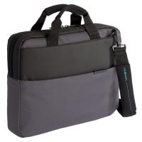 Каталог Сумка для ноутбука Qibyte Laptop Bag, темно-серая с черными вставками от интернет-магазина «7 Сувениров»