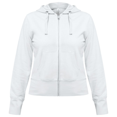 Каталог Толстовка женская Hooded Full Zip белая от интернет-магазина «7 Сувениров»