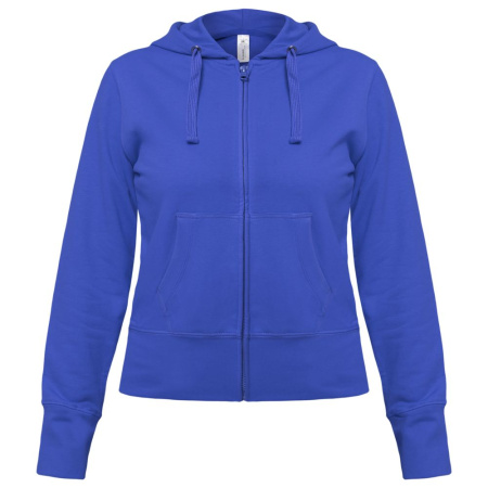 Каталог Толстовка женская Hooded Full Zip ярко-синяя от интернет-магазина «7 Сувениров»